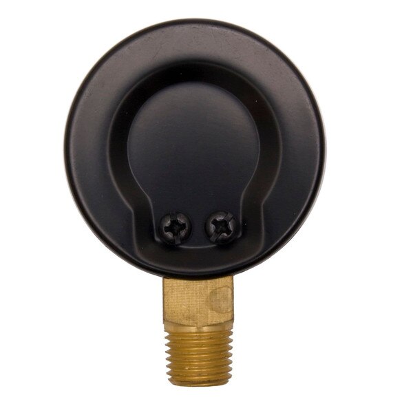 2" Utility Pressure Gauge (WOG), 1/4" NPT Lower Mount Connection, Black Steel Cases, OEM
