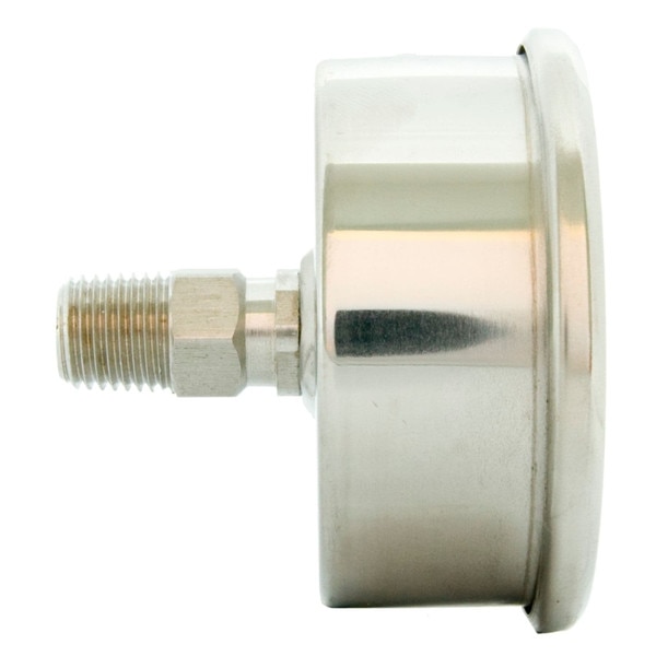 4" All Stainless Steel Oil Filled Pressure Gauge - 1/4" NPT Center Back Mount 15,000PSI
