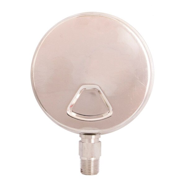 4" All Stainless Steel Oil Filled Pressure Gauge - 3/8" NPT Lower Mount Connection