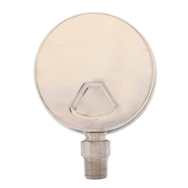 6" All Stainless Steel Oil Filled Pressure Gauge - 1/2" NPT Lower Mount