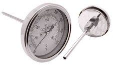 Industrial Bimetal Thermometer 3" Face - Stainless Steel Case