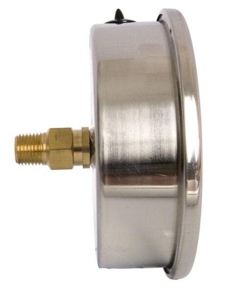 4" Face Vacuum Gauge Oil-Filled Center Back Mount