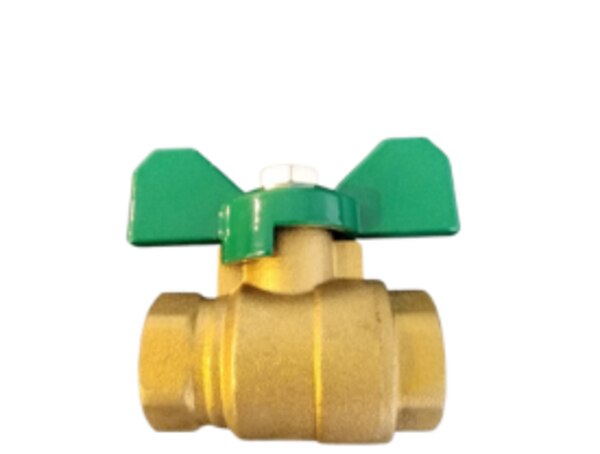 Brass Ball Valve - Full Port 600 PSI (WOG) w/Green Butterfly Handle