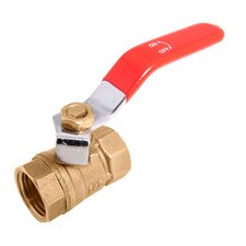 Brass Ball Valve - Standard Port 400WOG, w/Red Handle
