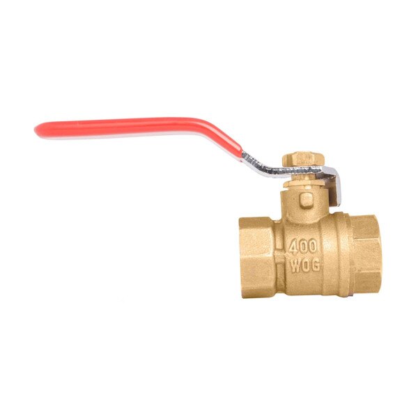 Brass Ball Valve - Standard Port 400WOG, w/Red Handle