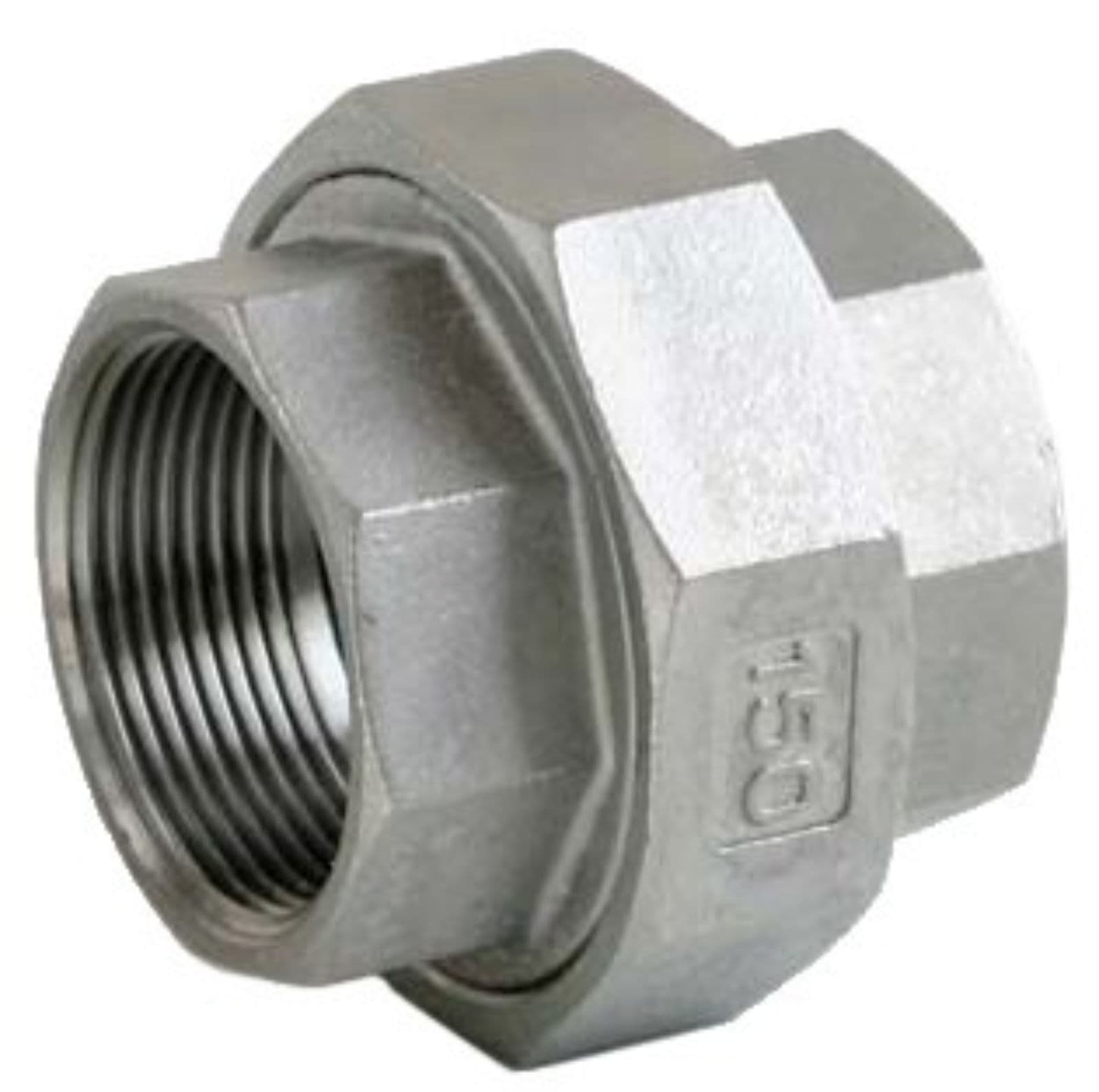 Conical Union Fitting, available in SS316 and SS304.