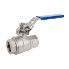 DuraChoice 304 Stainless Steel Ball Valve - Full Port, 1000 WOG for Water, Oil, and Gas with Blue Locking Handles, NPT.