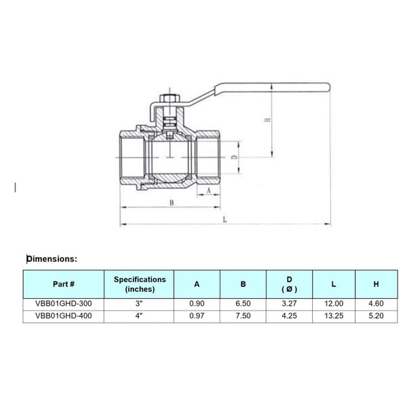 Heavy Duty Brass Ball Valve - 100% Full Port 600WOG