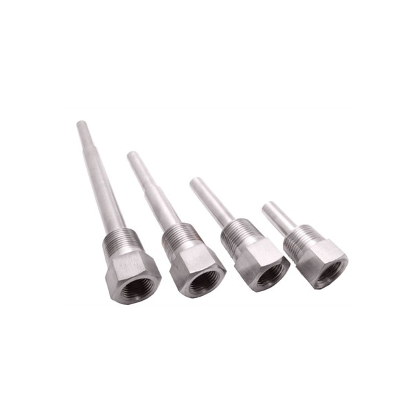 Heavy Duty one piece solid bar thermowell 316SS 1/2" F-NPT x 3/4" M NPT