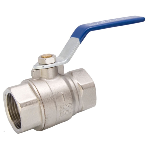 Nickel Plated Brass Ball Valve, Full Port 600WOG