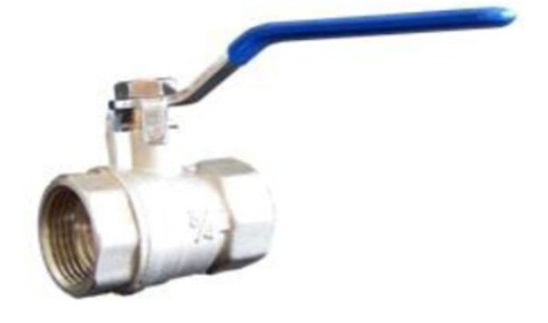 2-1/2" Nickel Plated Brass Ball Valve - Reduced Port 300WOG