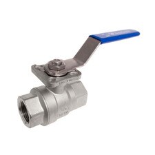 SS316 Ball Valve with high platform and direct mounting pad, 2pc full port,. 1000WOG, 14 NPT