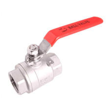 Stainless Steel 304 Ball Valve - Non-Locking Full Port 1,000 psi (WOG) w/ red handle