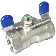Stainless Steel (316) Ball Valve - 1pc Standard Port, 1,000WOG w/ butterfly handle