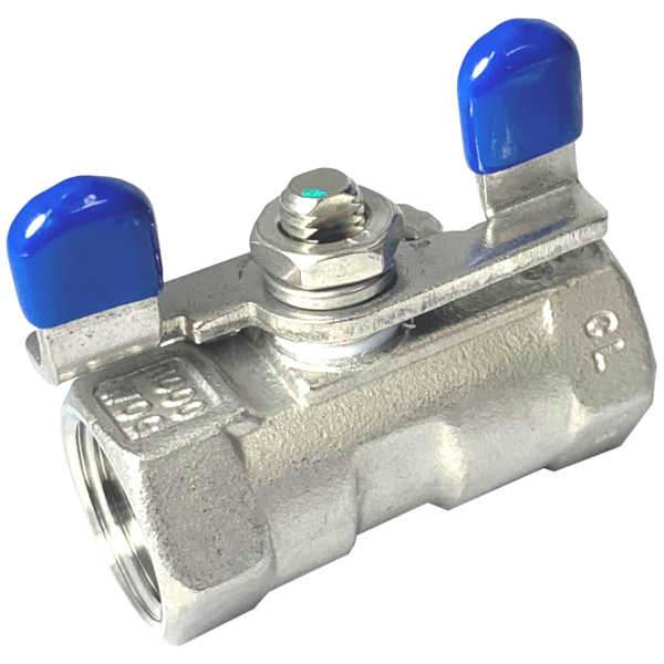 Stainless Steel (316) Ball Valve - 1pc Standard Port, 1,000WOG w/ butterfly handle