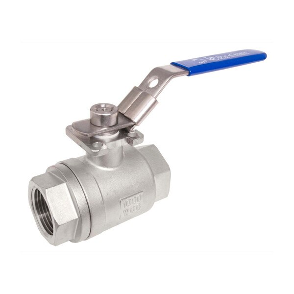 Stainless Steel (316) Ball Valve - 2pc With Mounting Pad, 1000PSI