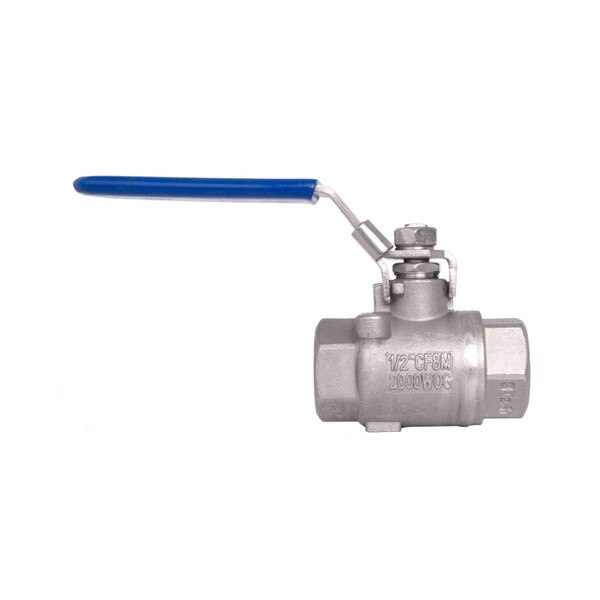 2,000 PSI Stainless Steel (316) Ball Valve, Full Port, Seal Welded for High Pressure, NACE