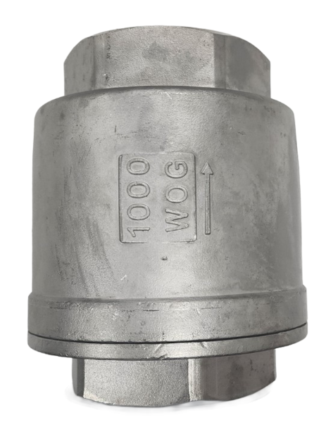 Stainless Steel 316 In-Line Spring Check Valve - 1,000 WOG